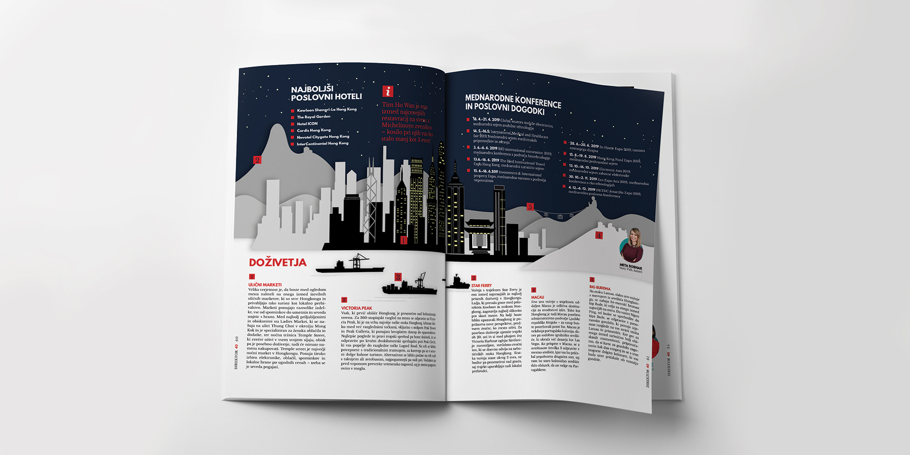 Rubrika Poslovna potovanja v reviji Direktor